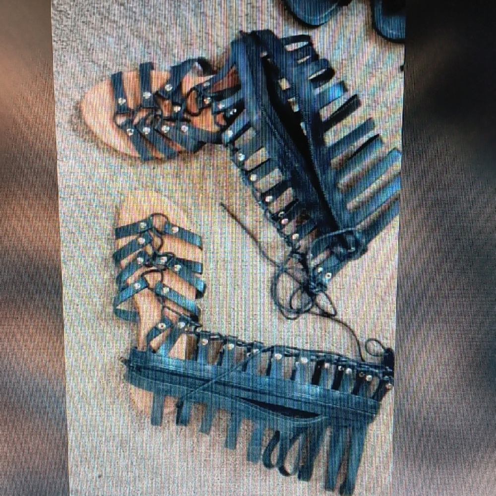 Strappy Black Gladiator Sandals